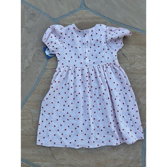 EMMA JEAN GIRL'S SIZE 8 Short Sleeve Heart Dress / Tunic Pink Red LS NWT - Picture 3 of 3